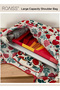 Women Floral Canvas Bag, Large Capacity Shoulder Bag, Casual Tote Handbag for Ladies, Ideal for Dati - 3