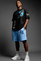 Men's Oversize Floral Printed 100% Cotton Crew Neck T-Shirt Shorts Summer Set - 4