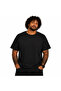 Men's Large Size Crew Neck T-Shirt Happy 26149 Black - 2
