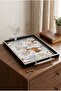 Luxury Glass Presentation Tray with Handles Black Silver Tray 50X31X4 cm - 2