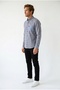 Men's Long Sleeve Plaid Linen Shirt 2402 - 3