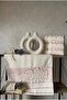 3-Piece Dowry Set with Rose Patterned Velvet Hand and Face Towels 50X90 cm - 4