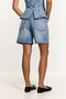 Parıltılı denim şort - 4