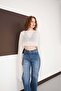 Asymmetric chiffon see-through tulle crop cape - 4