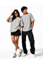 Basic Style Unisex Waffle Kumaş Basic Tişört T-Shirt