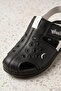 Breezewalk Lightweight and Flexible Sole Perforated Boys' Black and White Sandals - Velcro Back Strap - 3