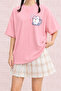 Women's Cute Summer Cat Printed Oversize Crew Neck Cotton Casual Combed Cotton T-Shirt - 2