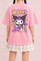 Women's Kawaii Rock Printed Oversize Crew Neck Cotton Casual Combed Cotton T-Shirt