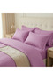 6 Piece Double Duvet Cover Set with Elastic Fitted Sheet - Microfiber Satin Stripe 200x200+30cm Deep Pocket Hotel Quality Luxury - 5