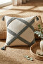 Decorative Punch Patterned Bohemian Cushion Cover with Tassels - Geometric Embossed - 8