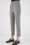 Women's High Waist Viscose Gray Trousers - 5
