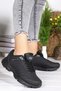 Comfortable Lace-Up Casual Comfortable Sports Shoes Women's Black Sneaker Convenient Shoes