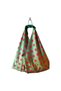 Hande Dizayn Valentine's Mother's Day Pistachio Green Background Fuchsia Pink Polka Dot Origami Model Shoulder Bag - 3