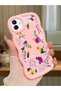 Samsung Galaxy A04 Compatible Case Camera Protector Pink Silicone Couple Phone Case Floral Pattern