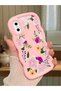 iPhone X Compatible Case Camera Protector Pink Silicone Couple Phone Case Floral Pattern