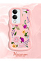 Vivo Y19S Gt 5g Compatible Case Camera Protector Pink Silicone Couple Phone Case Floral Pattern - 2