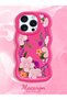 iPhone 15 Pro Compatible Case with Camera Protection Red Silicone Couple Phone Case with Floral Pattern - 2