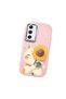 Samsung Galaxy A54 Compatible Case Camera Protector Pink Silicone Couple Phone Case with Cat Pattern - 3