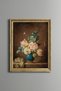 Floral Still Life - Vintage Patterned Frame - Slim Model