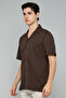 Textured Knit Shirt with Revere Collar and Short Sleeves - 2