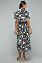 Floral Printed Shirt Dress with Short Sleeves - 6