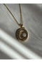 Sun Detailed Gold Color Necklace (45 cm) - 5