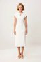 Women Midi Bodycon Dress Angel Sleeve Crew Neck Lined Stretchy Woven Comfortable Elegant Casual Comfortable - 4