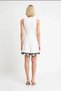 Women Sleeveless Mini Skater Dress Crew Neck Lace Detail Woven Fabric L Size Daily Casual Stylish - 5