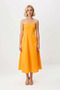 Women's Strapless Poplin Maxi Dress %100 Cotton A-Line Cut Sleeveless Lined Summer Woven Daily Casual - 4