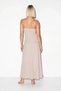 Women's Maxi Strappy V-Neck Unlined Aerobin Knitted Side Zipper Long Dress L Size Daily Casual - 5