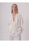 Linen Jacket with Front Collar Detail - 4