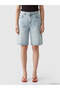 Blue Bermuda Fit Women's Jean Shorts - 2