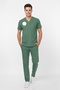 Unisex Surgery Green New Regulation Compliant Embroidered Scrubs Lycra Uniform Set Frosty Spruce - 3