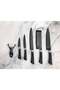 Kitchen Knife Set 6 Pcs includes a chopper, bread knife, paring knife, scissors, and ceramic peeler | WIDGETS MATRIX