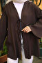 Brown Front Tie Kimono - 4
