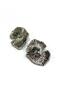 Patterned Metalized Large Size / Accessory Button / Set of 2 / 3.8 cm / Dec01 - 4
