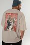 For the Love of Cats 60 Cats Printed Beige Oversize T-Shirt 100% Cotton Unisex Cat Lover Premium Design - 7