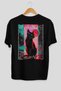 For the Love of Cats 56 Cats Printed Black Oversize T-Shirt 100% Cotton Unisex Cat Lover Premium Design