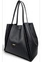 Black, Soft Textured, Casual, Puppy-Style, Large Volume, Shopper, Women's Shoulder Bag - 2