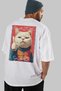39 Cats for the Sake of Cats Printed White Oversize T-Shirt 100% Cotton Unisex Cat Lover Premium Design - 7