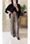 Sonilla Brown Mink Patterned Trousers - 3