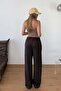 Women's Adjustable Waist Double Pocket Sweatpants Brown - Ms0001418 - 5