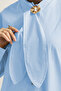 6408- Stylish Comfortable Tie-Detailed Woven Poplin Fabric Women's Shirt - 4
