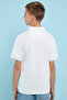 Textured Polo T-Shirt with Short Sleeves - 4