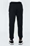 Black Waist-Tie Elastic Cuffed Men's Sweatpants with Zipper Pockets - 5