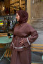 Women's Lace Skirt Suit Brown - 3