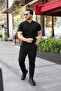 Men's knit pattern collar short sleeve knitwear t-shirt - 2