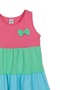 Candy Pink White Colorful Layered Girls' Strap Dress - 3