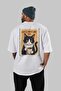 100 Cats for Cat Lovers Printed White Oversize T-Shirt 100% Cotton Unisex Cat Lover Premium Design - 4