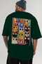 42 Cats for the Sake of Cats Printed Green Oversize T-Shirt 100% Cotton Unisex Cat Lover Premium Design - 5